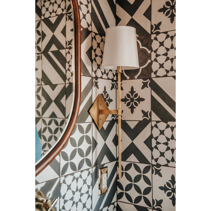 Kismet Lampe Murale En Métal Laiton Et Tissu Minimaliste Moderne - Neutralighting
