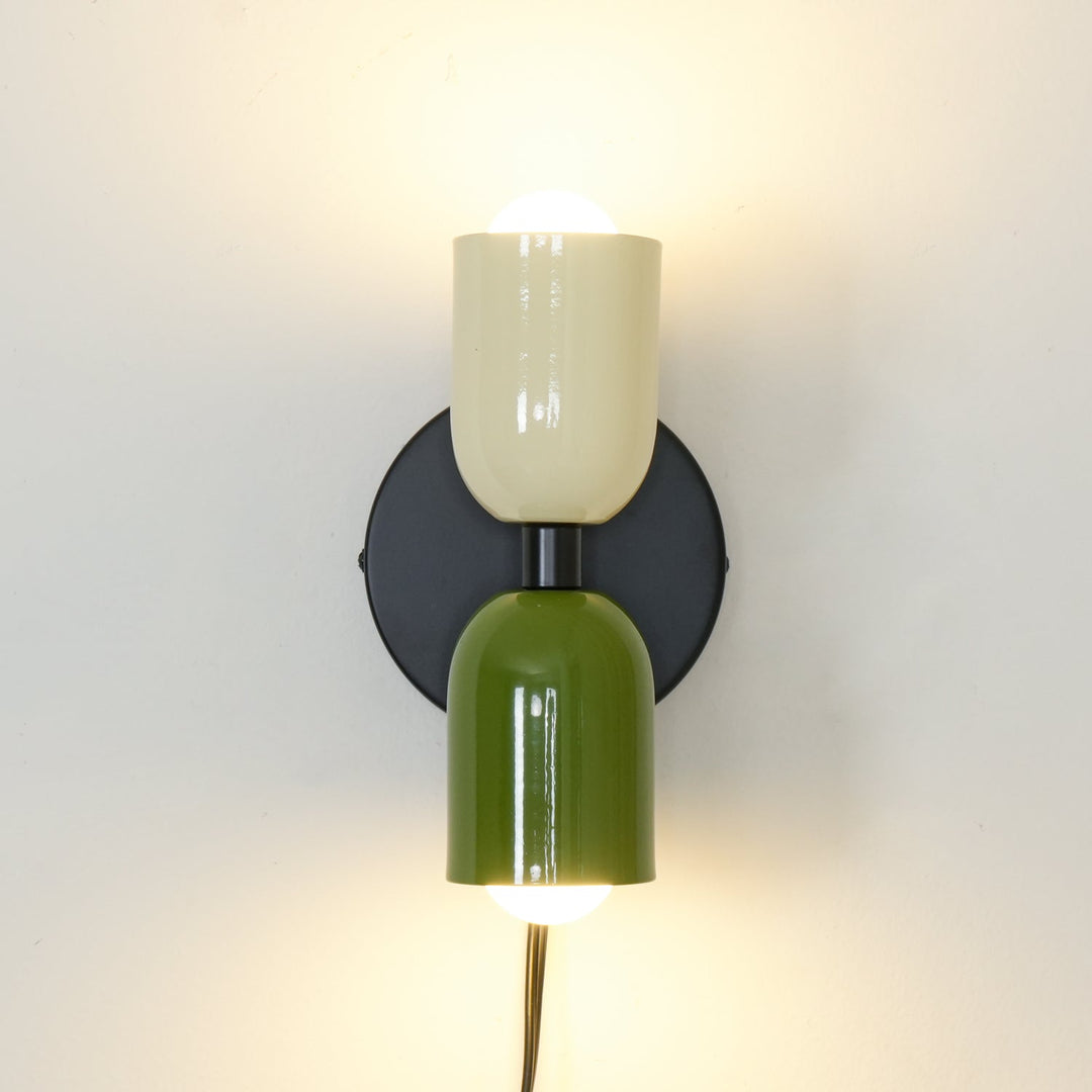 Lustra Wall Lamp Green Black Minimalist Plug-In - Neutralighting