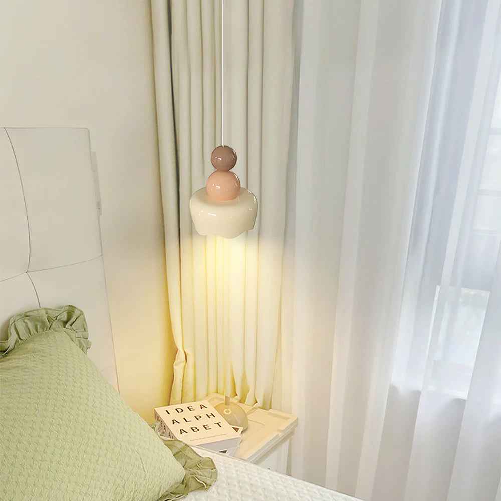 Valentina Poupée Sunny Rain LED Suspension Crème Résine Chambre à coucher - Neutralighting