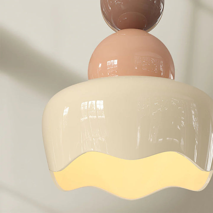 Valentina Poupée Sunny Rain LED Suspension Crème Résine Chambre à coucher - Neutralighting