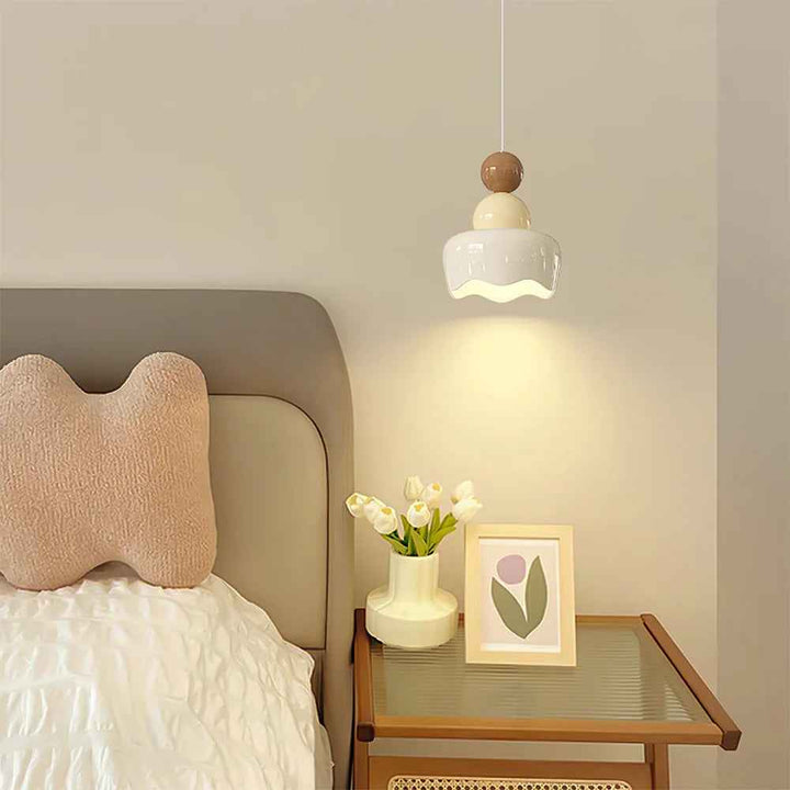 Valentina Poupée Sunny Rain LED Suspension Crème Résine Chambre à coucher - Neutralighting