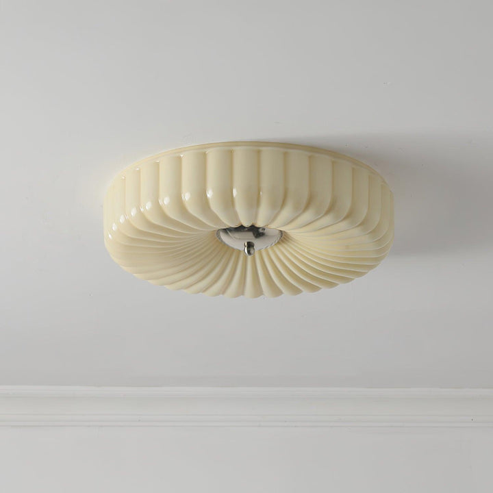 Mivone Plafonnier encastré en verre crème - Neutralighting
