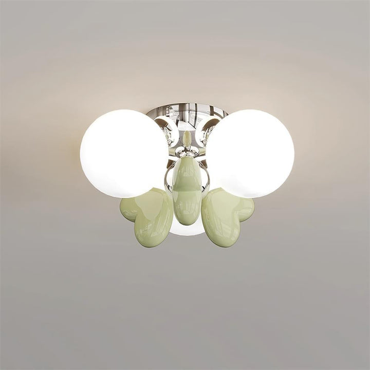 Nica Plafonnier Crème Globe Groupe Moderne Chambre - Neutralighting