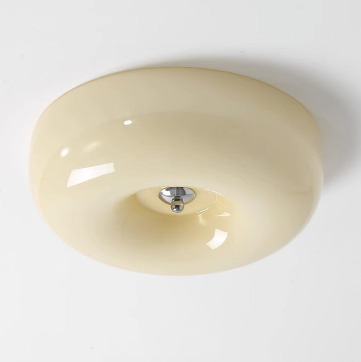 Solara Chandelier Crème Pudding avec Verre Soufflé - Neutralighting