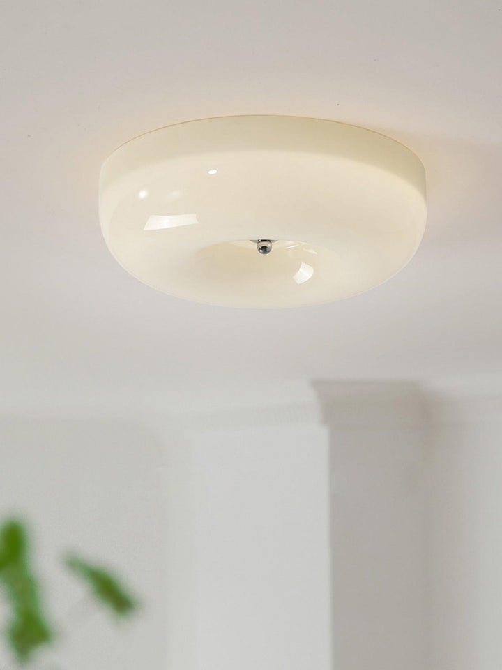 Solara Chandelier Crème Pudding avec Verre Soufflé - Neutralighting