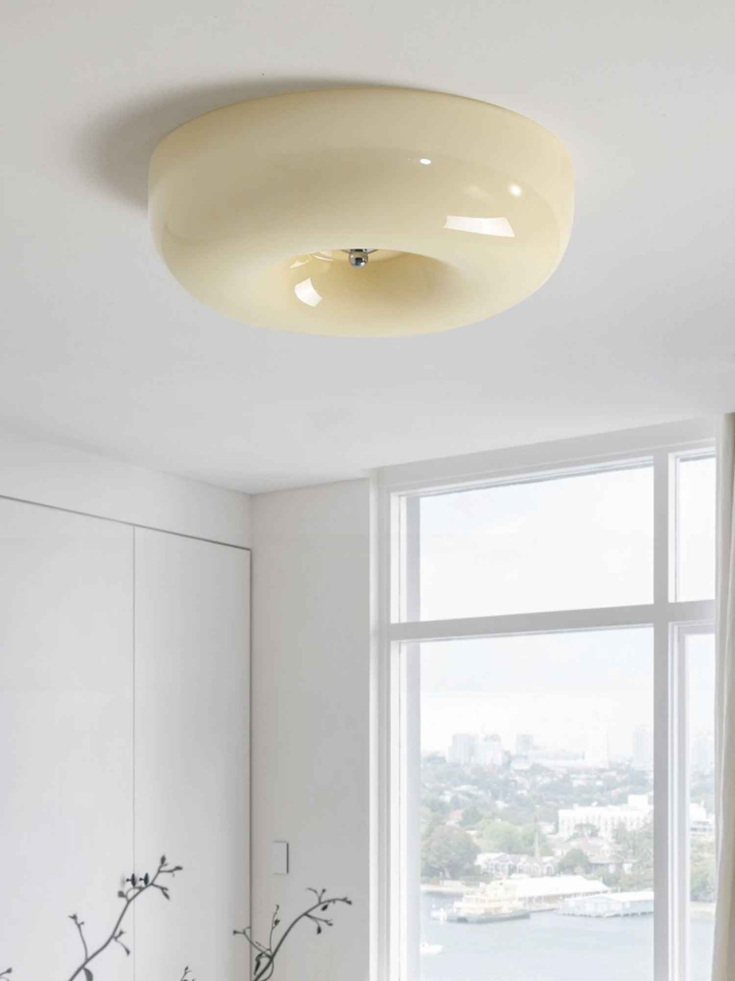Solara Verre 32cm Blanc LED
