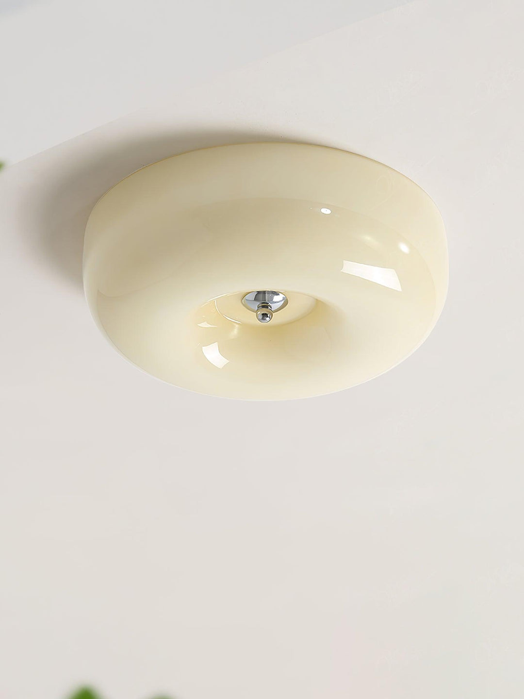 Solara Chandelier Crème Pudding avec Verre Soufflé - Neutralighting