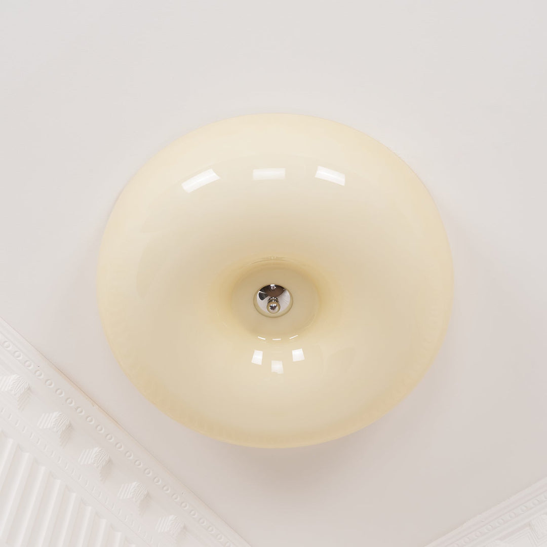 Solara Chandelier Crème Pudding avec Verre Soufflé - Neutralighting