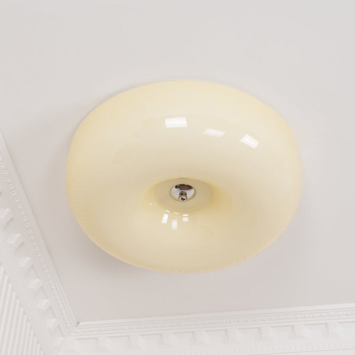 Solara Chandelier Crème Pudding avec Verre Soufflé - Neutralighting