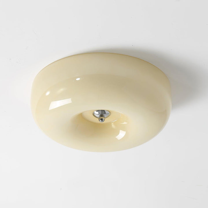 Solara Chandelier Crème Pudding avec Verre Soufflé - Neutralighting