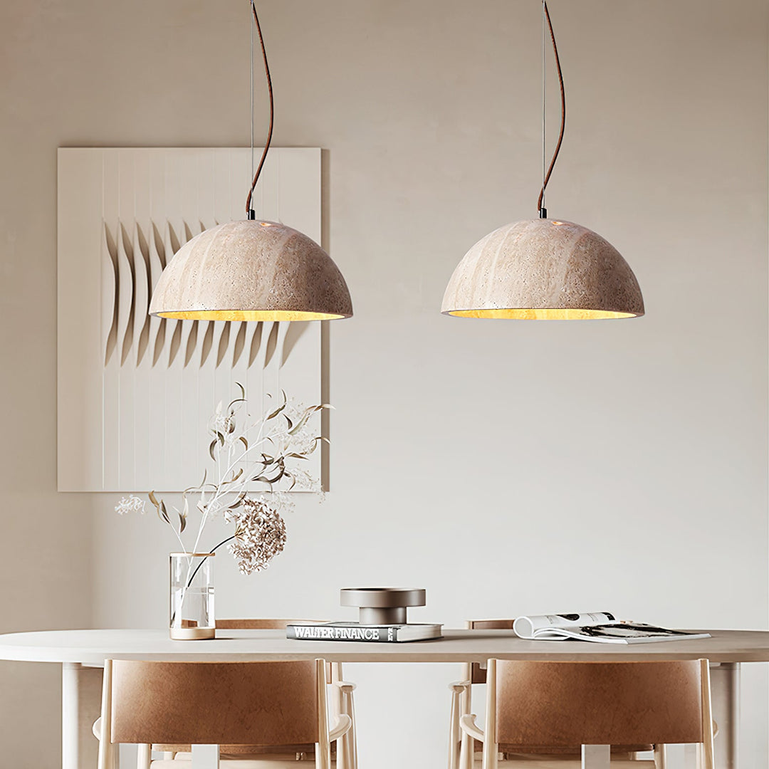Avdoraris Suspension en Travertin Forme de Dôme - Neutralighting
