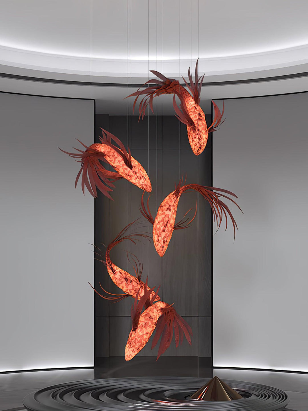 Vamararae Suspension Koi tourbillon cramoisi - Neutralighting