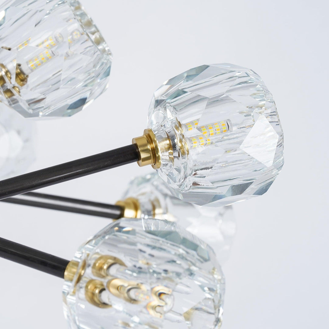 Lustra Suspension Lampe Boule en Cristal et Laiton en Grappe - Neutralighting