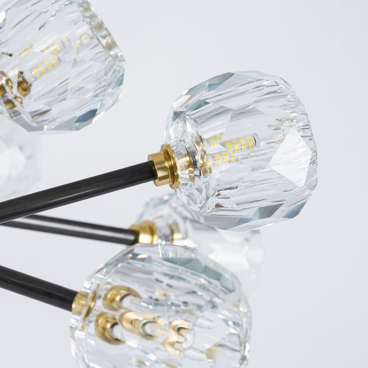 Lustra Suspension Lampe Boule en Cristal et Laiton en Grappe - Neutralighting