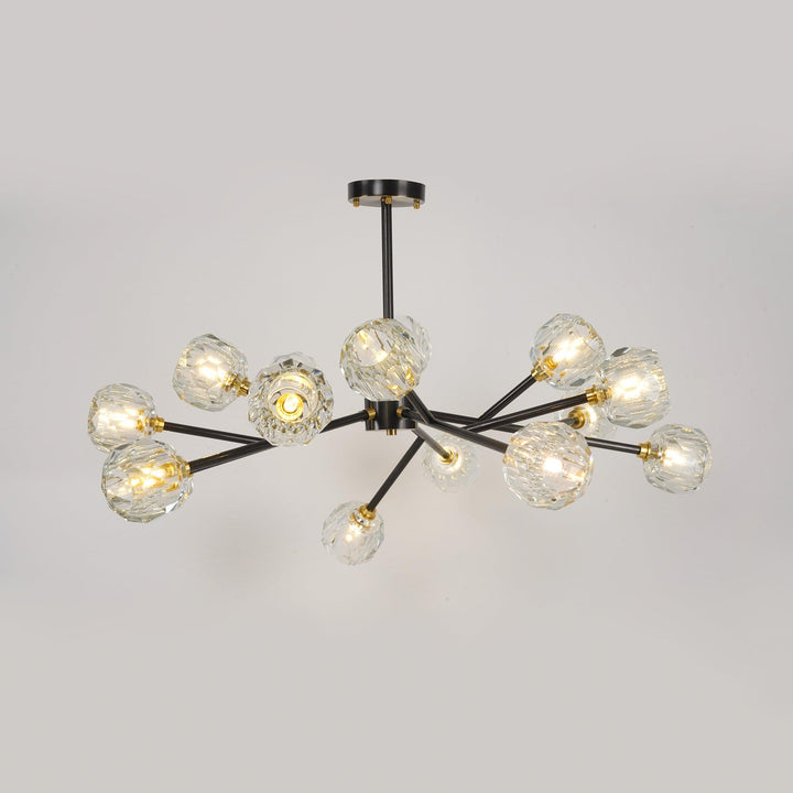 Lustra Suspension Lampe Boule en Cristal et Laiton en Grappe - Neutralighting