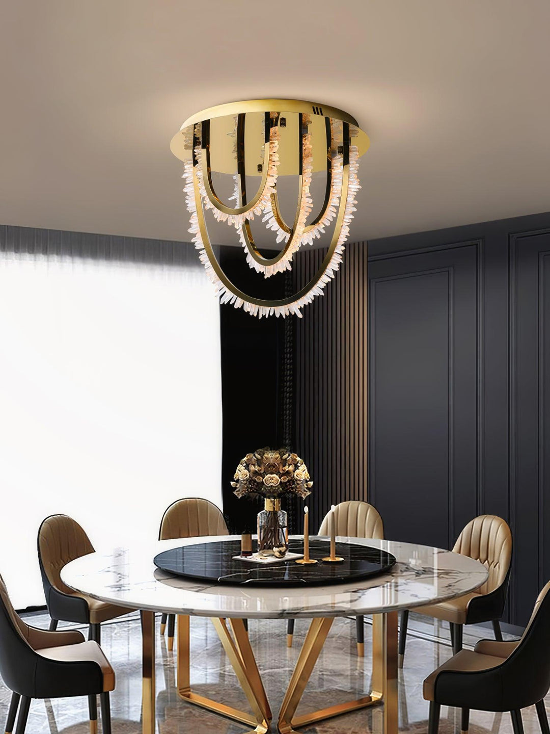 Crystal Lampe Plafonnier Cristal Corde à Créativité Individuelle - Neutralighting