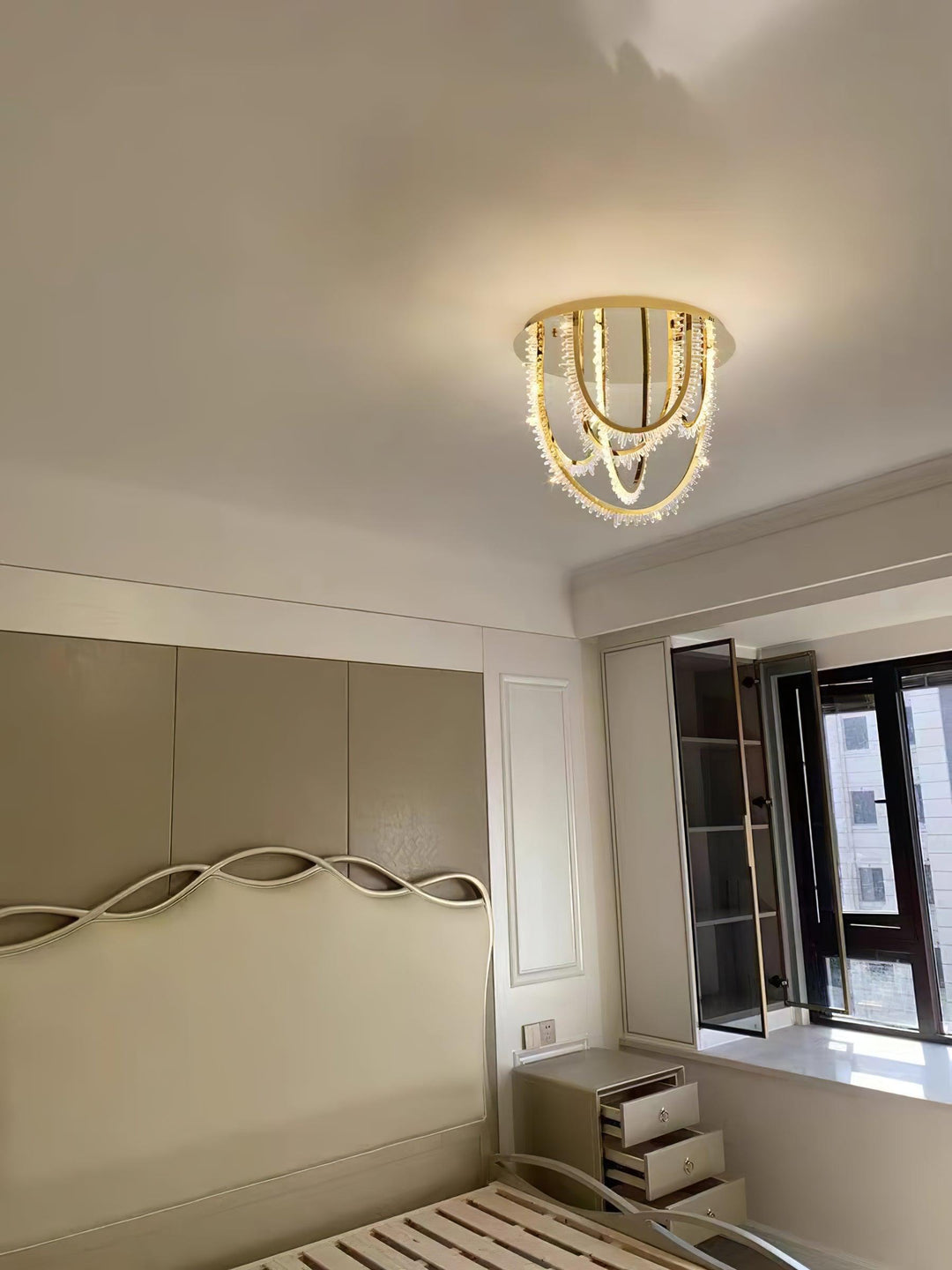 Crystal Lampe Plafonnier Cristal Corde à Créativité Individuelle - Neutralighting