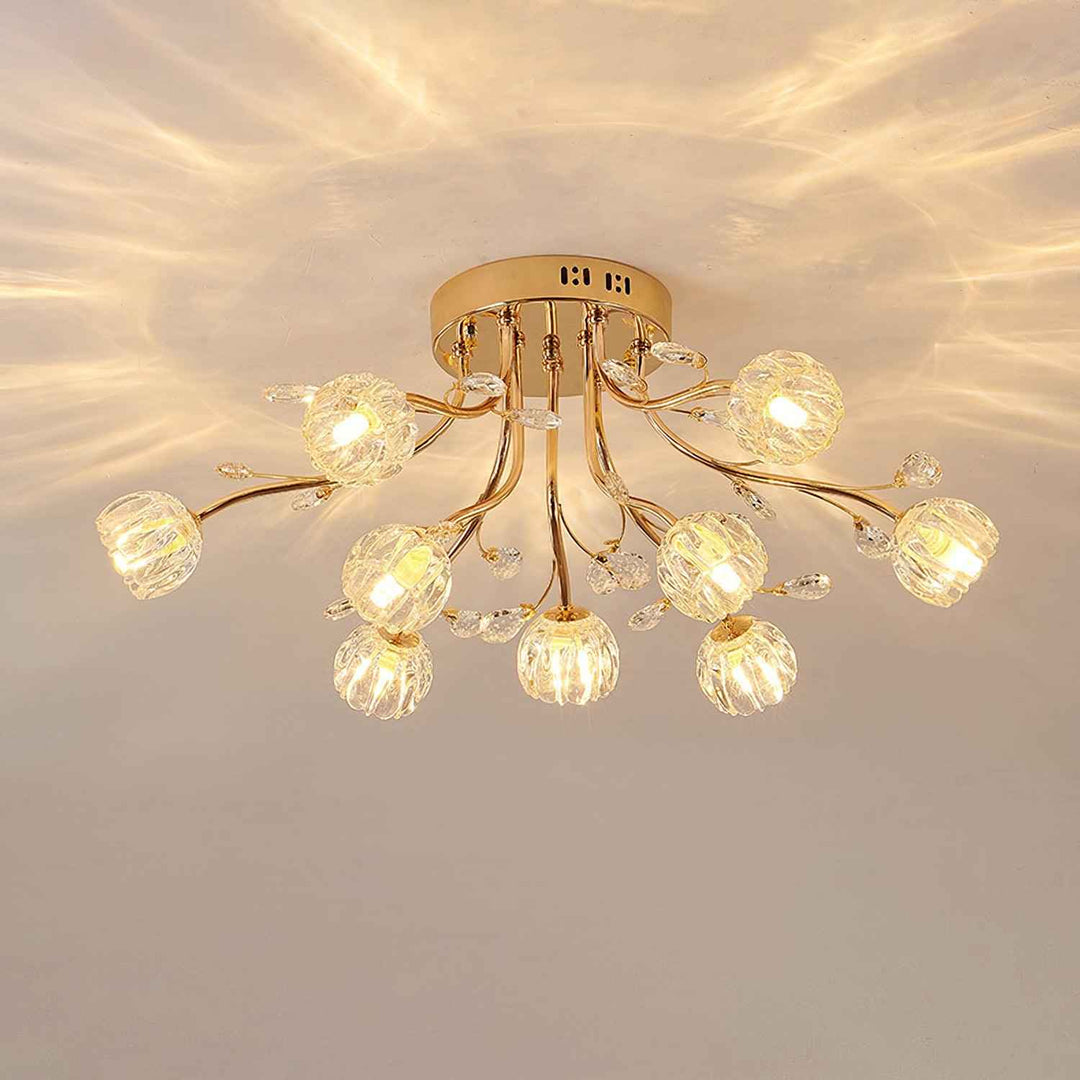 Aballs Métal 73cm Doré LED