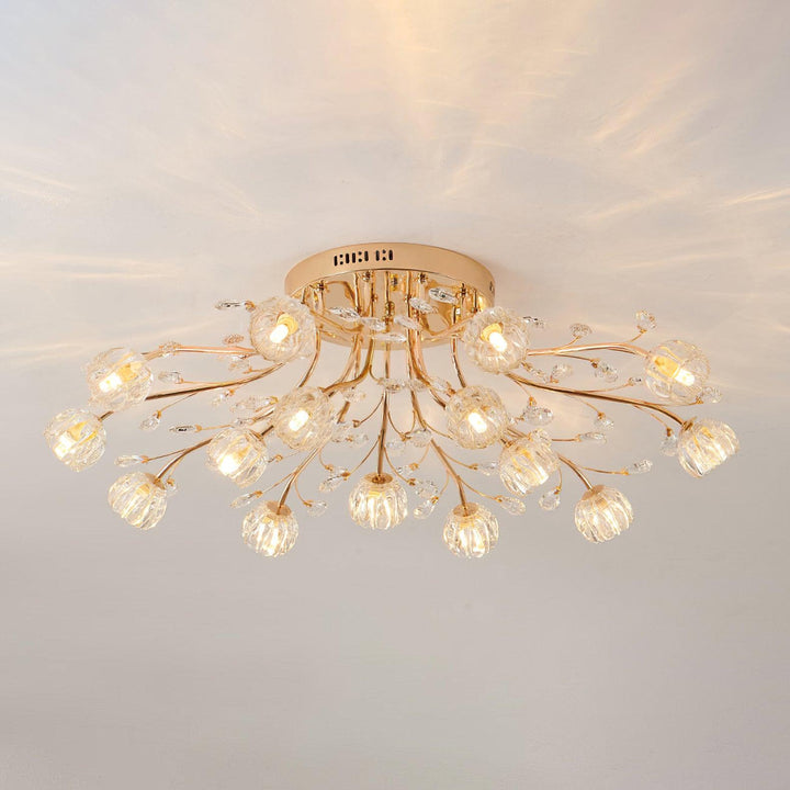 Aballs Postmoderne Luxe Fleur Cristal Plafonnier - Neutralighting