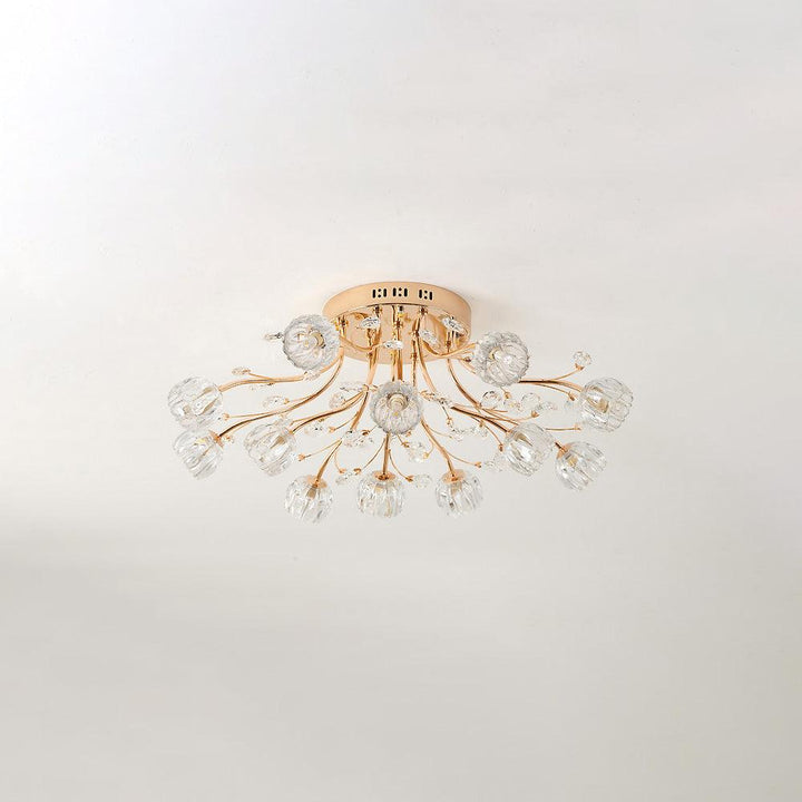 Aballs Postmoderne Luxe Fleur Cristal Plafonnier - Neutralighting
