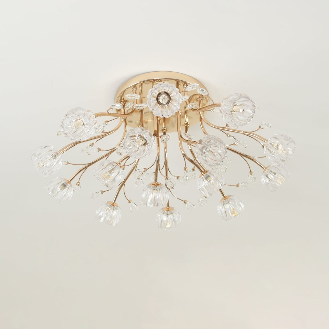 Aballs Postmoderne Luxe Fleur Cristal Plafonnier - Neutralighting