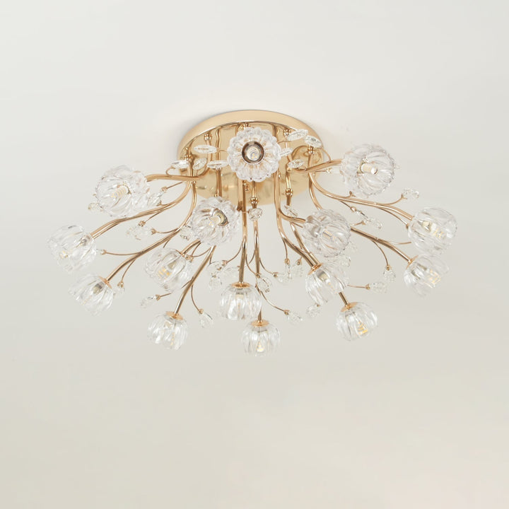 Aballs Postmoderne Luxe Fleur Cristal Plafonnier - Neutralighting