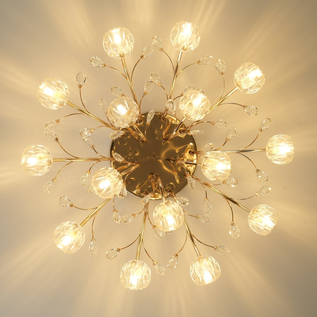 Aballs Postmoderne Luxe Fleur Cristal Plafonnier - Neutralighting