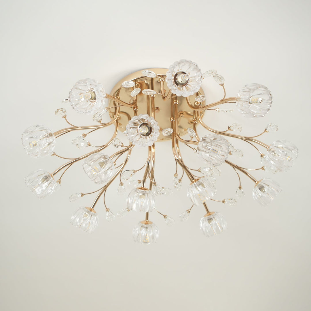Aballs Postmoderne Luxe Fleur Cristal Plafonnier - Neutralighting