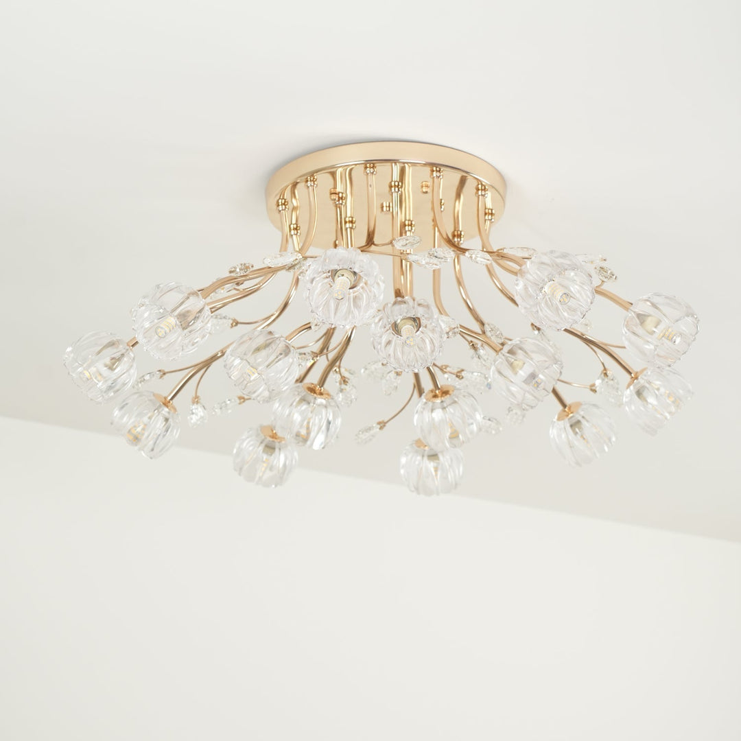 Aballs Postmoderne Luxe Fleur Cristal Plafonnier - Neutralighting