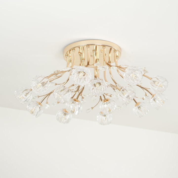 Aballs Postmoderne Luxe Fleur Cristal Plafonnier - Neutralighting