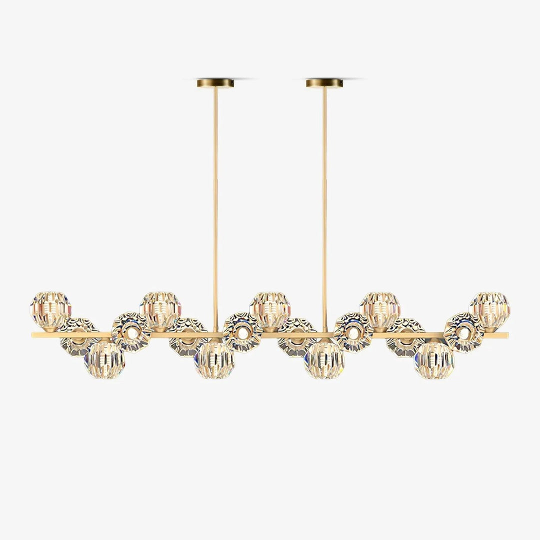 Vavynor Lustre Luxueux Boule Laiton Cristal Verre - Neutralighting
