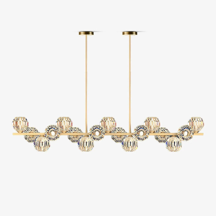 Vavynor Lustre Luxueux Boule Laiton Cristal Verre - Neutralighting