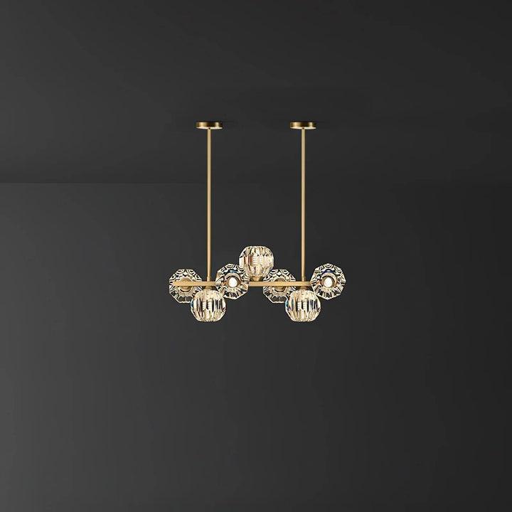 Vavynor Lustre Luxueux Boule Laiton Cristal Verre - Neutralighting