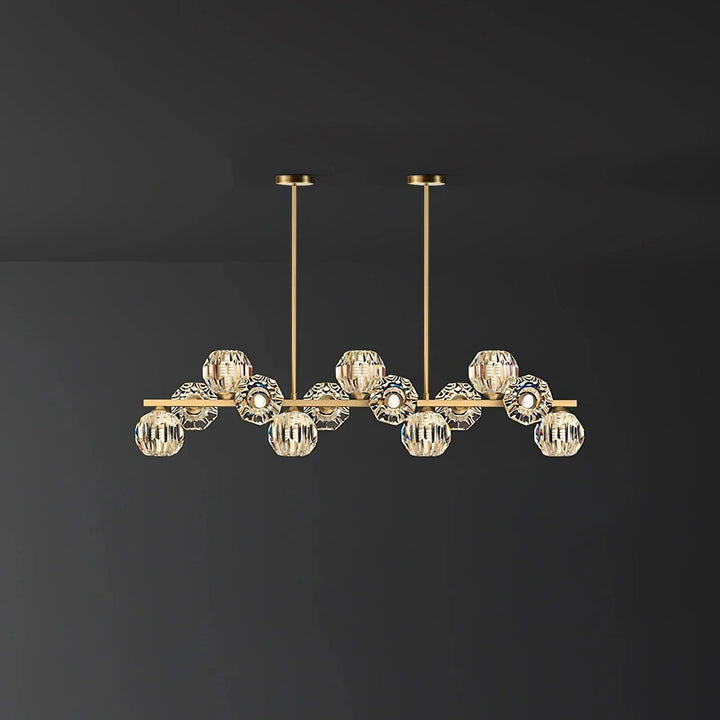 Vavynor Lustre Luxueux Boule Laiton Cristal Verre - Neutralighting