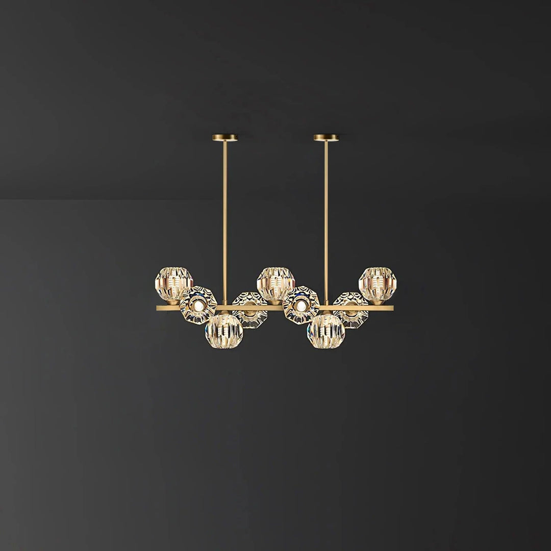 Vavynor Lustre Luxueux Boule Laiton Cristal Verre - Neutralighting