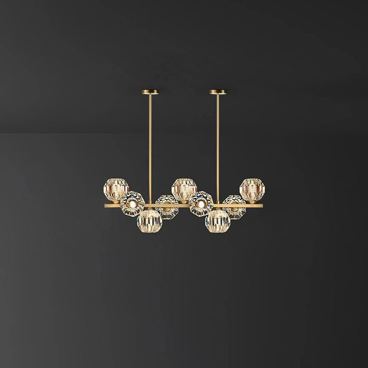Vavynor Lustre Luxueux Boule Laiton Cristal Verre - Neutralighting