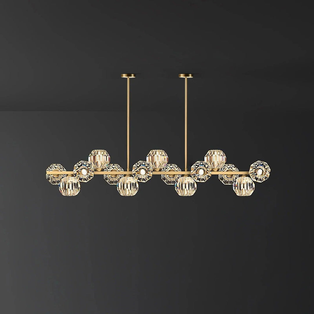 Vavynor Lustre Luxueux Boule Laiton Cristal Verre - Neutralighting
