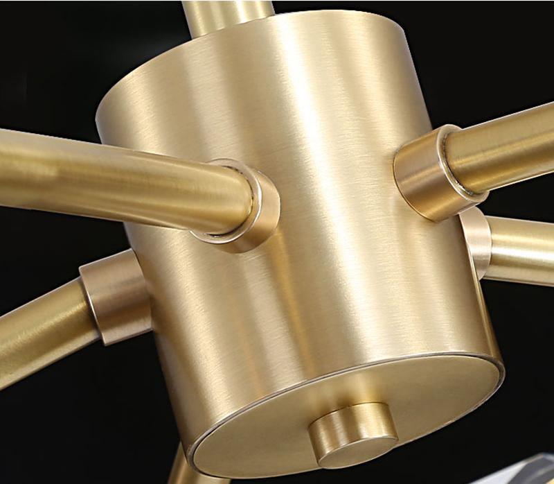 Lustra Suspension Lampe Boule en Cristal et Laiton en Grappe - Neutralighting