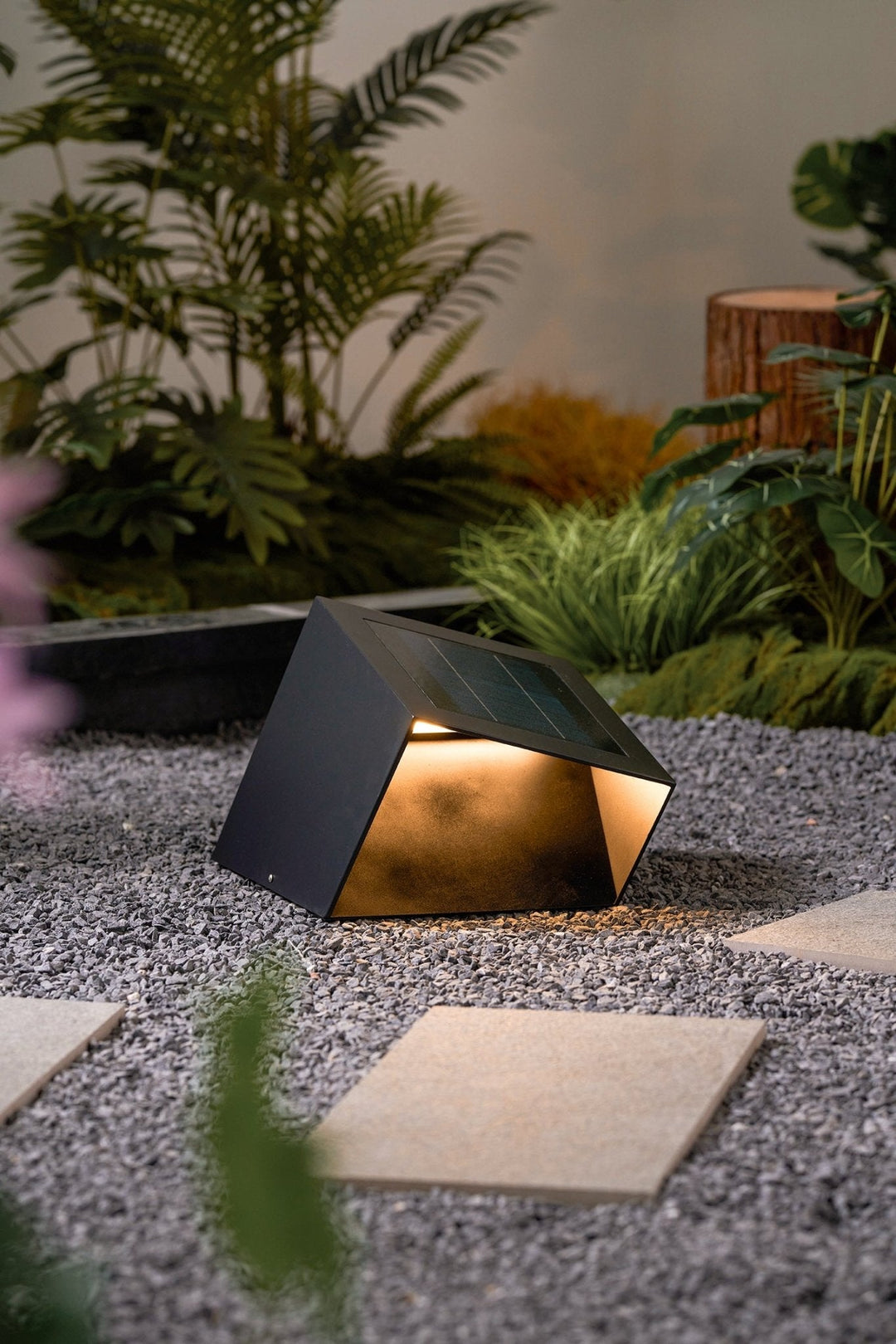 Evsore Lampe Solaire Extérieure Unique Cube Jardin - Neutralighting