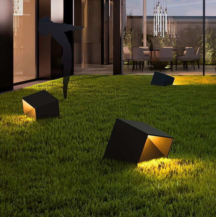 Evsore Lampe Solaire Extérieure Unique Cube Jardin - Neutralighting