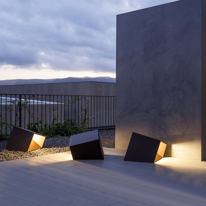 Evsore Lampe Solaire Extérieure Unique Cube Jardin - Neutralighting