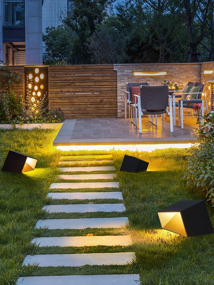 Evsore Lampe Solaire Extérieure Unique Cube Jardin - Neutralighting