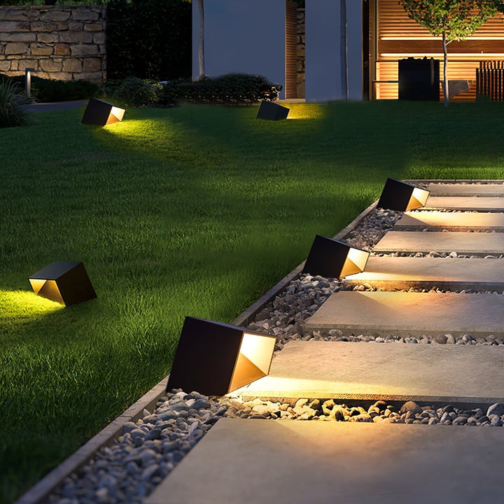 Evsore Lampe Solaire Extérieure Unique Cube Jardin - Neutralighting