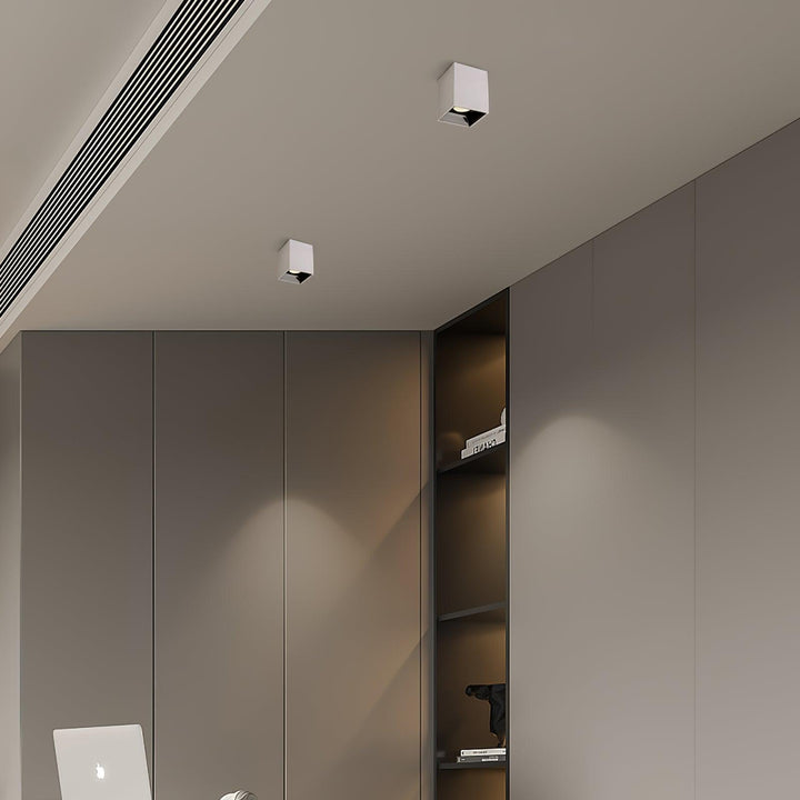 Lustra Plafonnier Cube Carré Noir Projecteur - Neutralighting