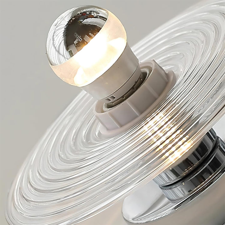 Curios Plafonnier Ondulation Verre Chrome Moderne - Neutralighting