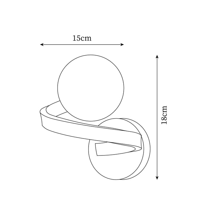 Curved Applique Murale Spirale en Laiton - Neutralighting