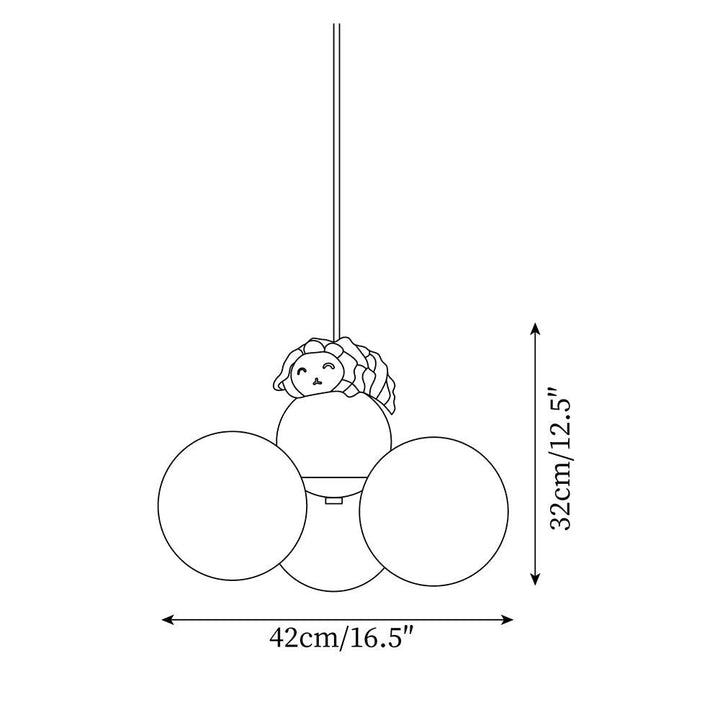 Aria Lampe Suspension Résine Animaux Mignons - Neutralighting