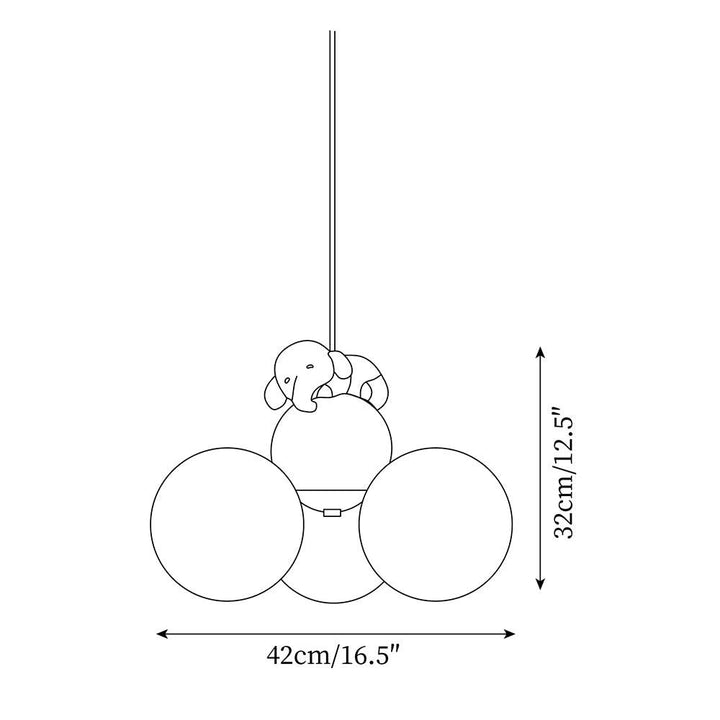 Aria Lampe Suspension Résine Animaux Mignons - Neutralighting