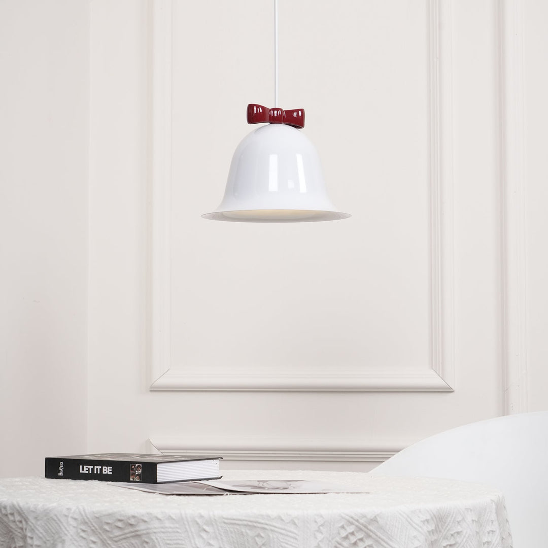 Cloches Mignonnes Lampe Suspendue en Verre avec Nœud Délicat - Neutralighting