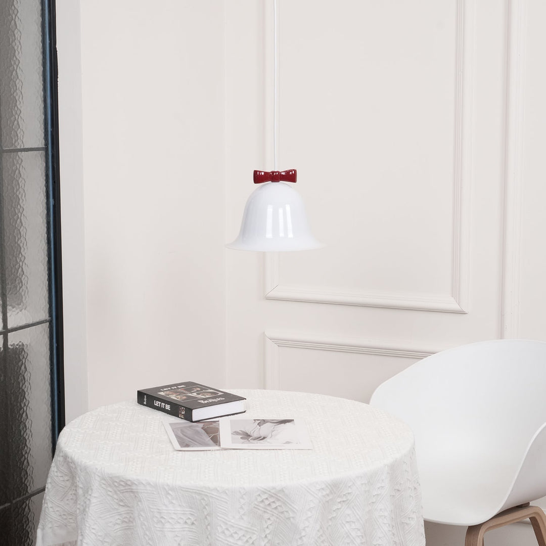 Cloches Mignonnes Lampe Suspendue en Verre avec Nœud Délicat - Neutralighting
